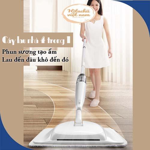 Chổi lau nhà kèm nhả nước xoay 360 độ lau siêu sạch,Cây lau nhà thông minh phun sương đa năng siêu tiện lợi