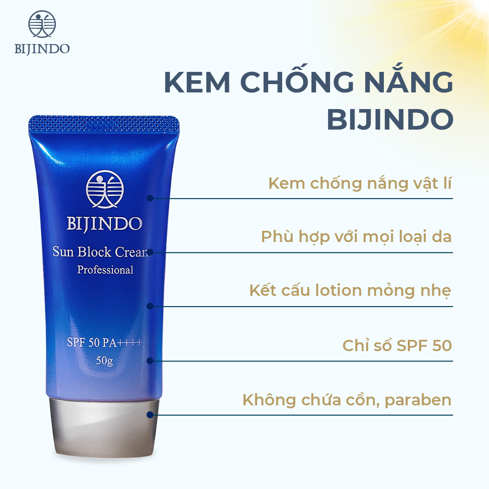 Bijindo Essential - Sun Block Cream Kem Chống Nắng (50g)