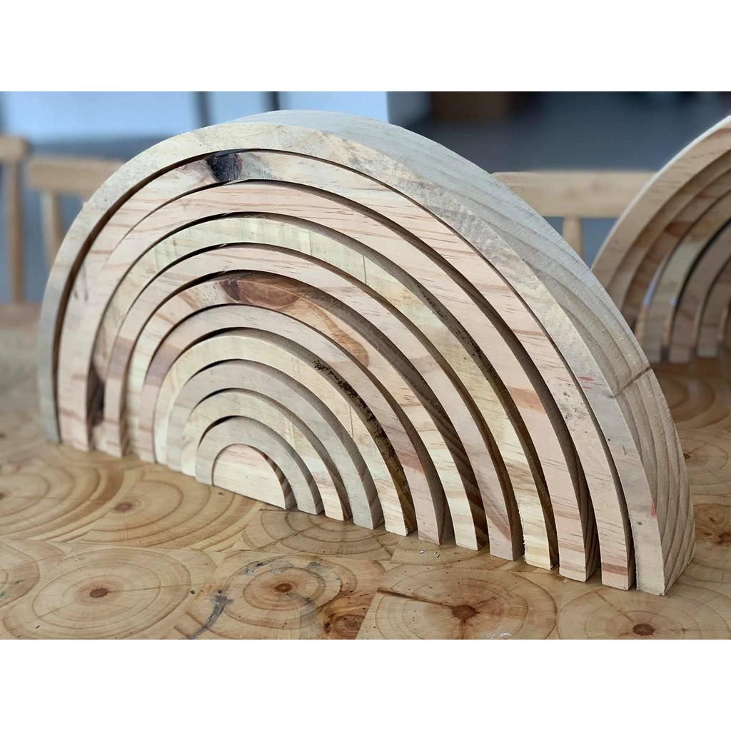 Khối gỗ hình vòm cung, khối gỗ cầu vồng