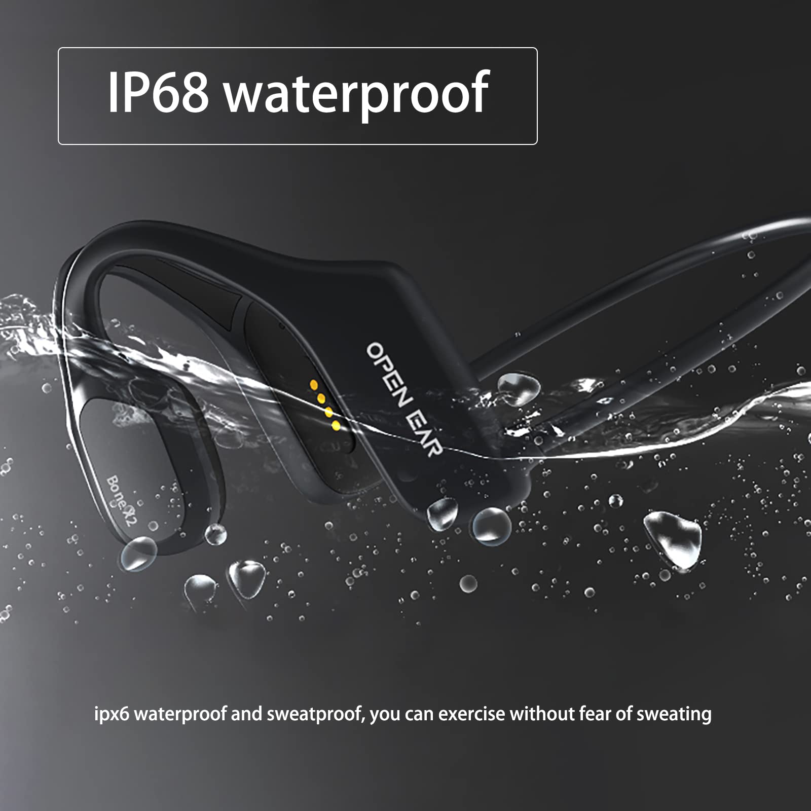 Tai nghe Openear Bone X2 truyền âm xuyên xương IP68 Swimming Open Ear 8G lưu nhạc