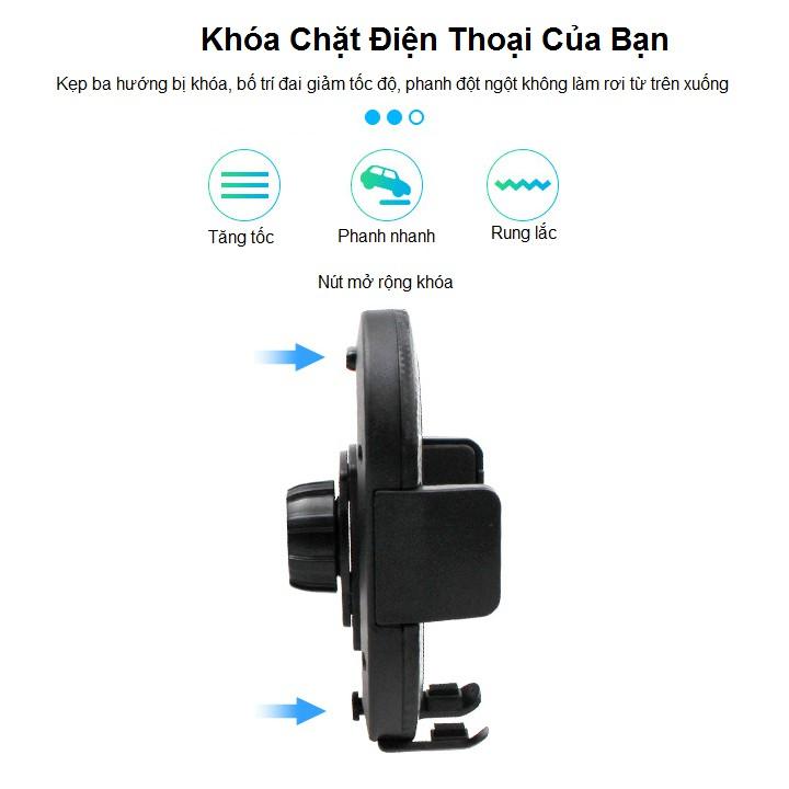 Giá Đỡ Điện thoại Tích Hợp Sạc Không Dây Fiber Carbon trên Ô Tô