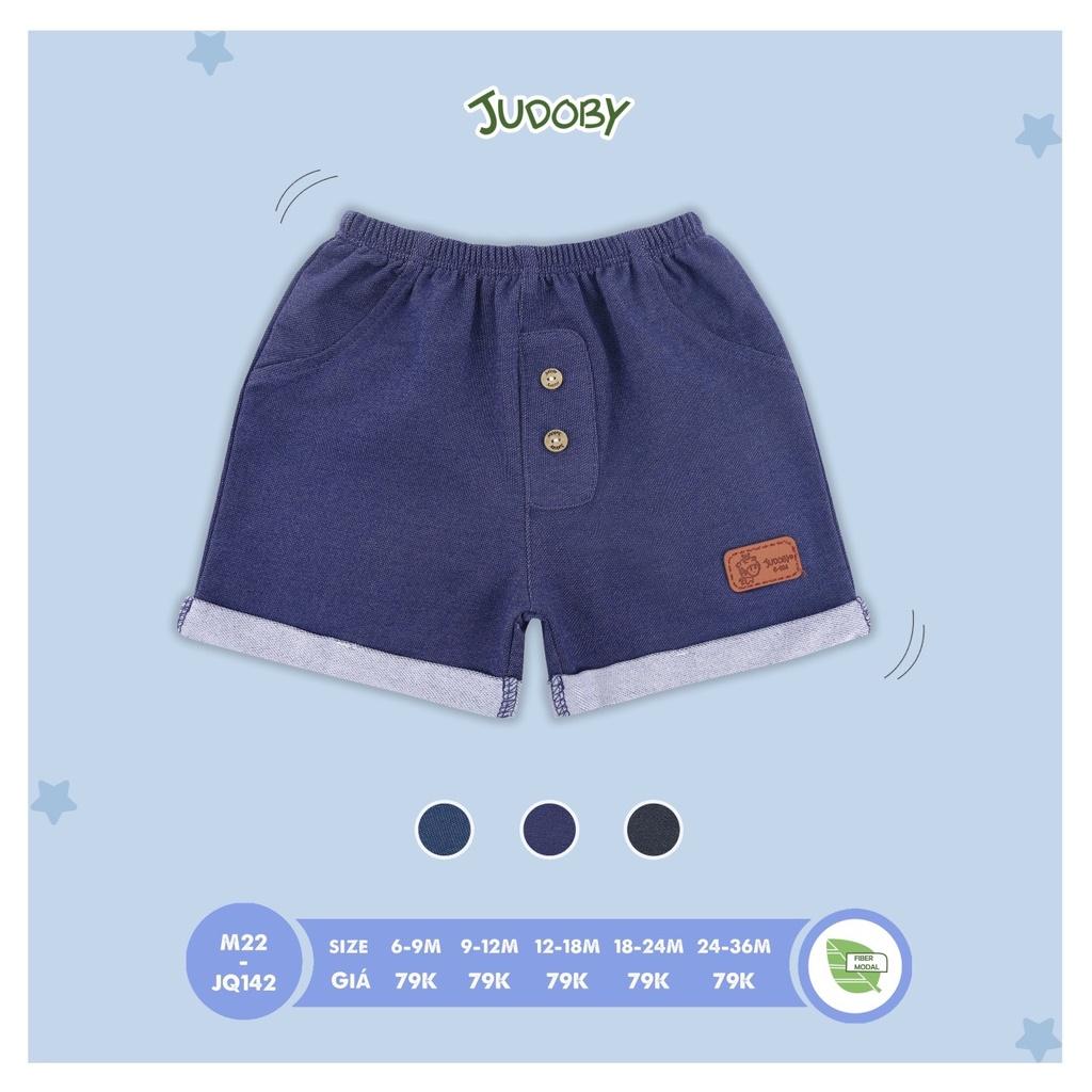 Judoby Dokma Quần đùi xắn gấu denim bé trai 6-36 tháng JQ142