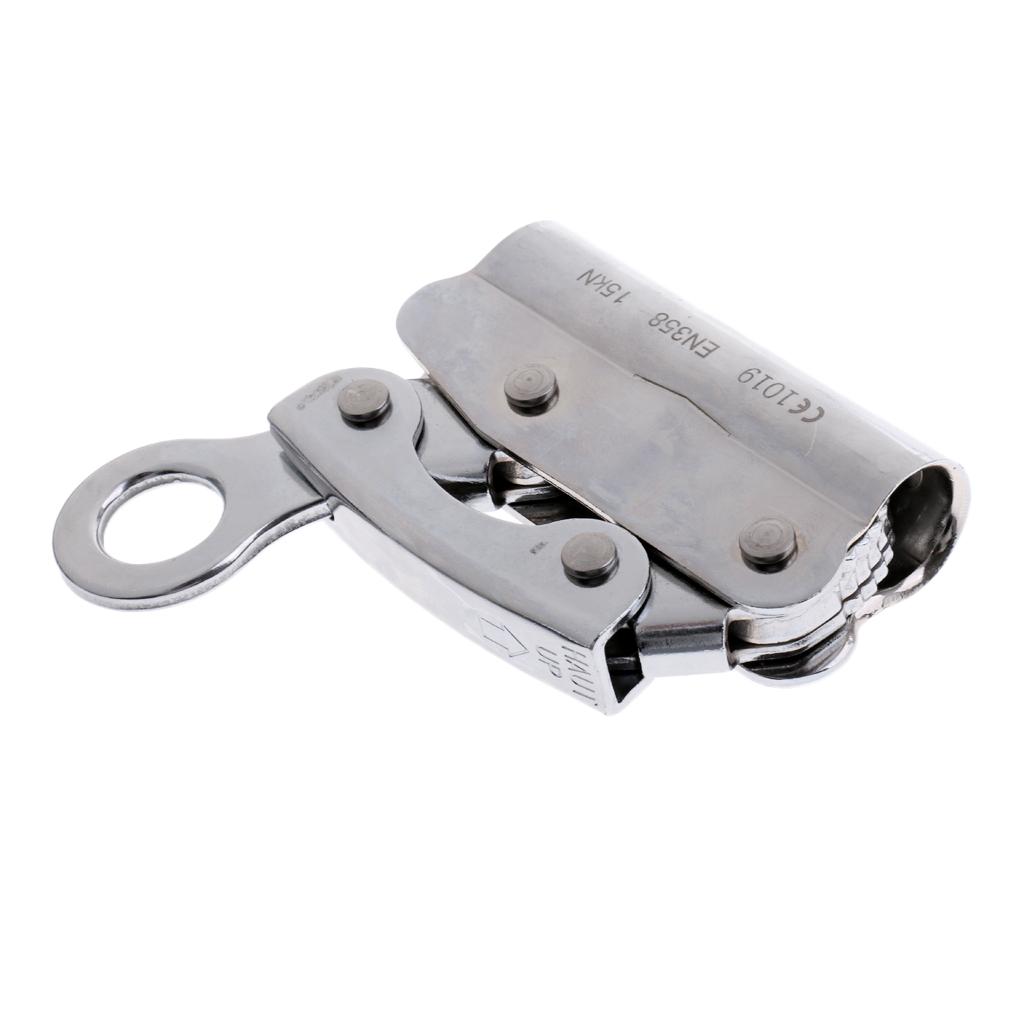 15KN Safety Outdoor Rock Climbing Caving Roof Tree Arborist Rescue 5/8'' Rope Grab with 21mm Eye Fall Protection Gear Equipment