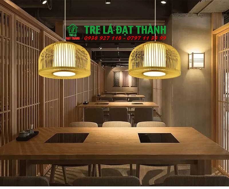 Chụp đèn tre trang trí quán ăn, nhà hàng, homestay