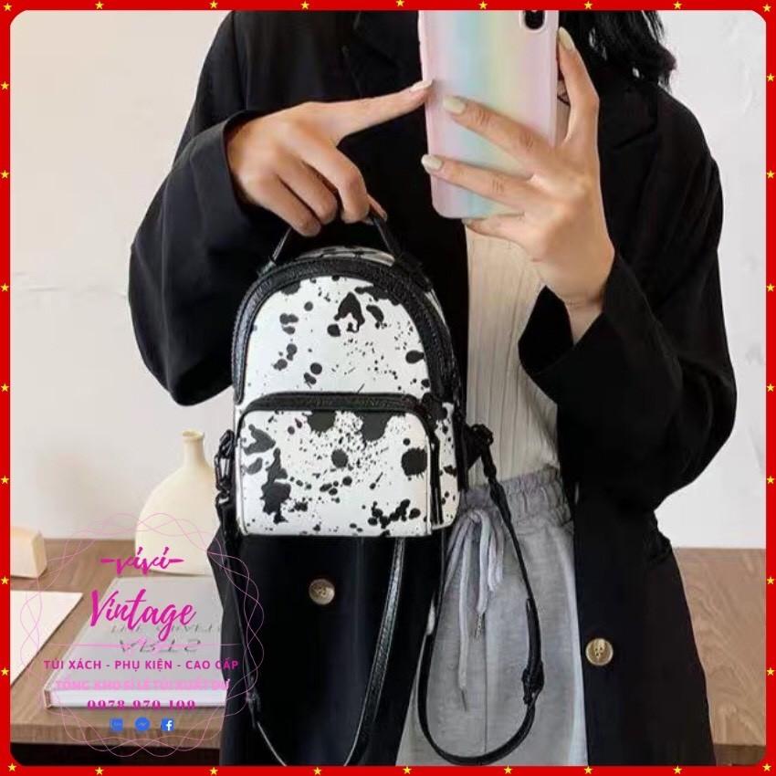 Tặng Túi Vải Balo Cnk Mini Siêu Xinh Xuất Dư , Có Thể Đeo Chéo , Ảnh Video Thật , Ba Lô Nữ Thời Trang Ulzzang