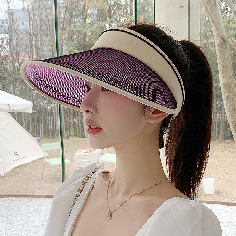 Mũ lưỡi trai đi biển vành rộng TrendyFashion nón nữ nửa đầu chống nắng chống tia UV thời trang