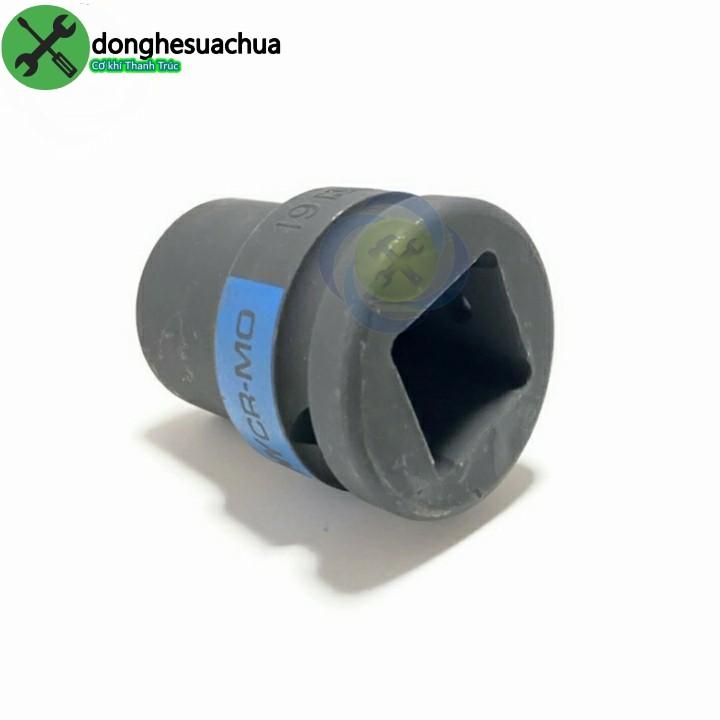 Tuýp 19mm 3/4 Kingtony 651519M loại ngắn 6 cạnh màu đen