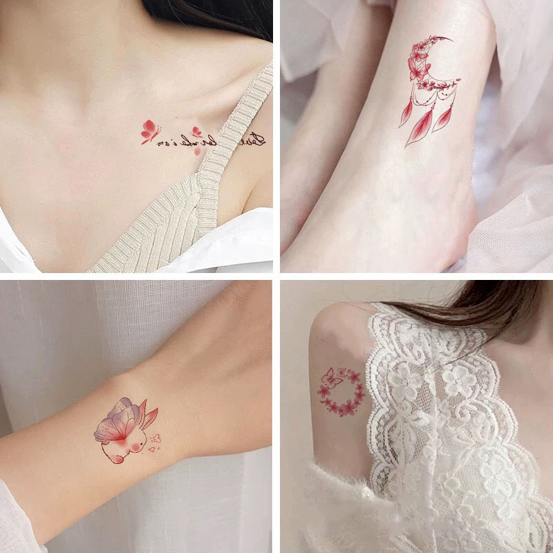 Bộ 30 Miếng Dán Hình Xăm Siêu Xinh, Hình Xăm Đẹp, Hình Xăm Mini Thời Trang HX1