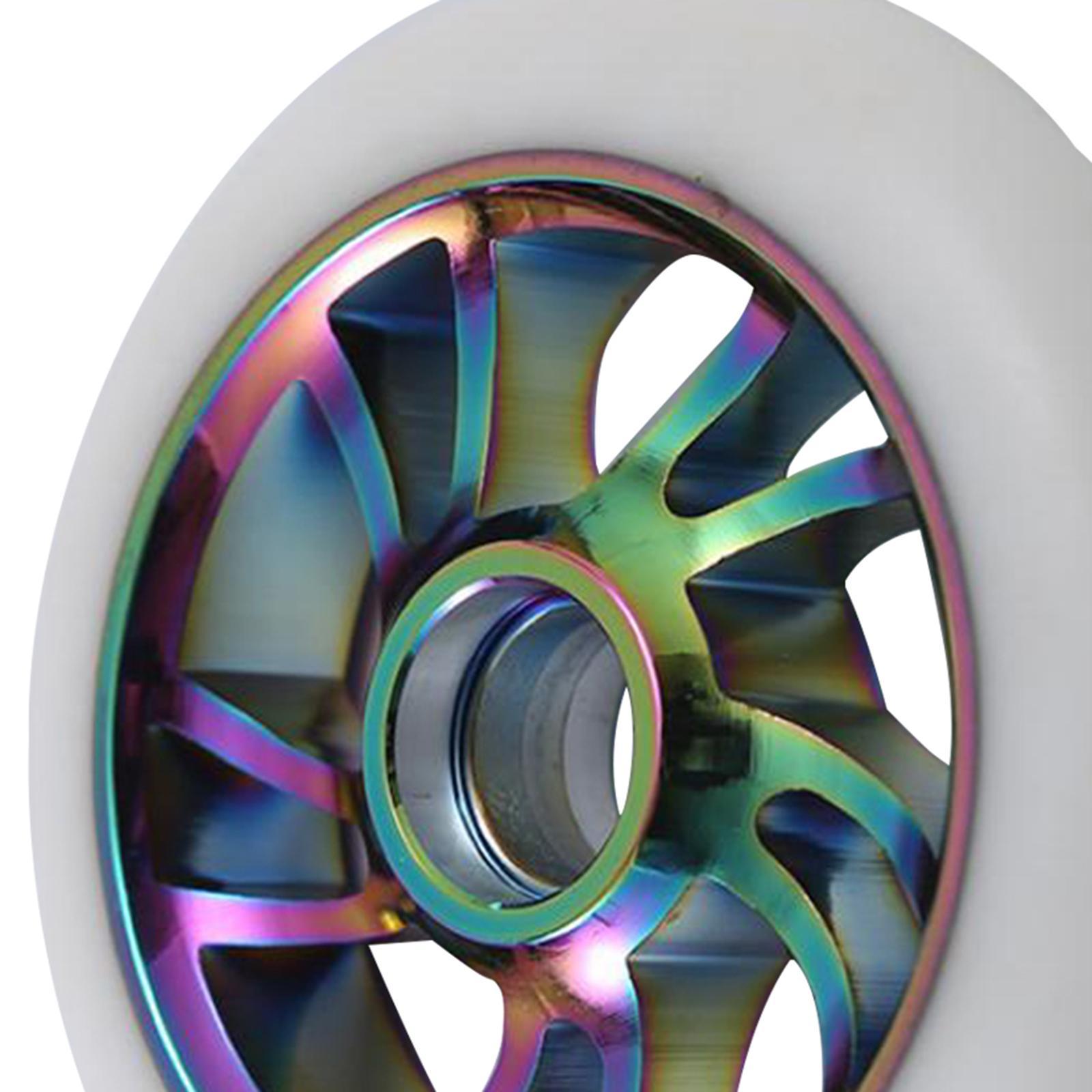 Bike Wheels Colorful Skating Wheels Spare Roller Tires Wear Resistant Anti Skid Roller Skate Outdoor Wheels for Indoor Outdoor Skateboard