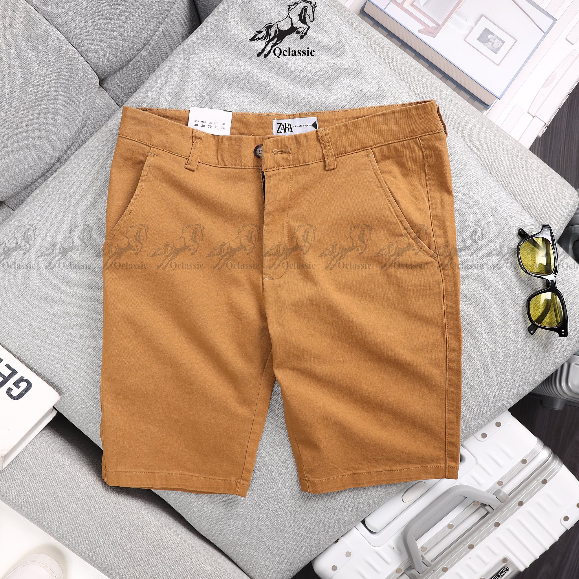 Quần short nam kaki Hàn Quốc co giãn bền màu thoải mái, dễ phối đồ Q0007