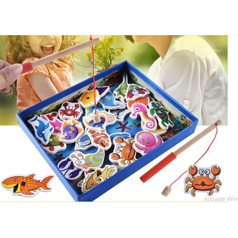 Bộ đồ chơi câu cá nam châm 32 sinh vật biển - Đồ chơi thông minh trẻ em
