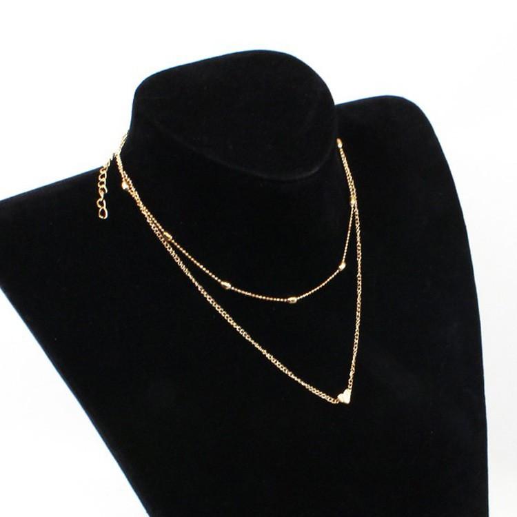 Vòng cổ Titan 2 lớp phong cách Hàn Quốc