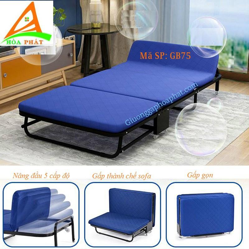 GIƯỜNG GẤP NÂNG ĐẦU CÓ THỂ CHUYỂN ĐỔI THÀNH SOFA GB75