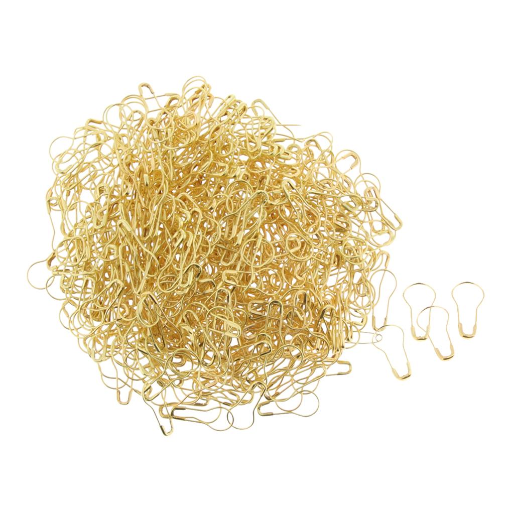 Bộ 500 Kim Loại Vàng Kim Băng An Toàn/Bầu Pin/Bóng Đèn Pin Dành Cho Quần Áo Thủ Công & DIY