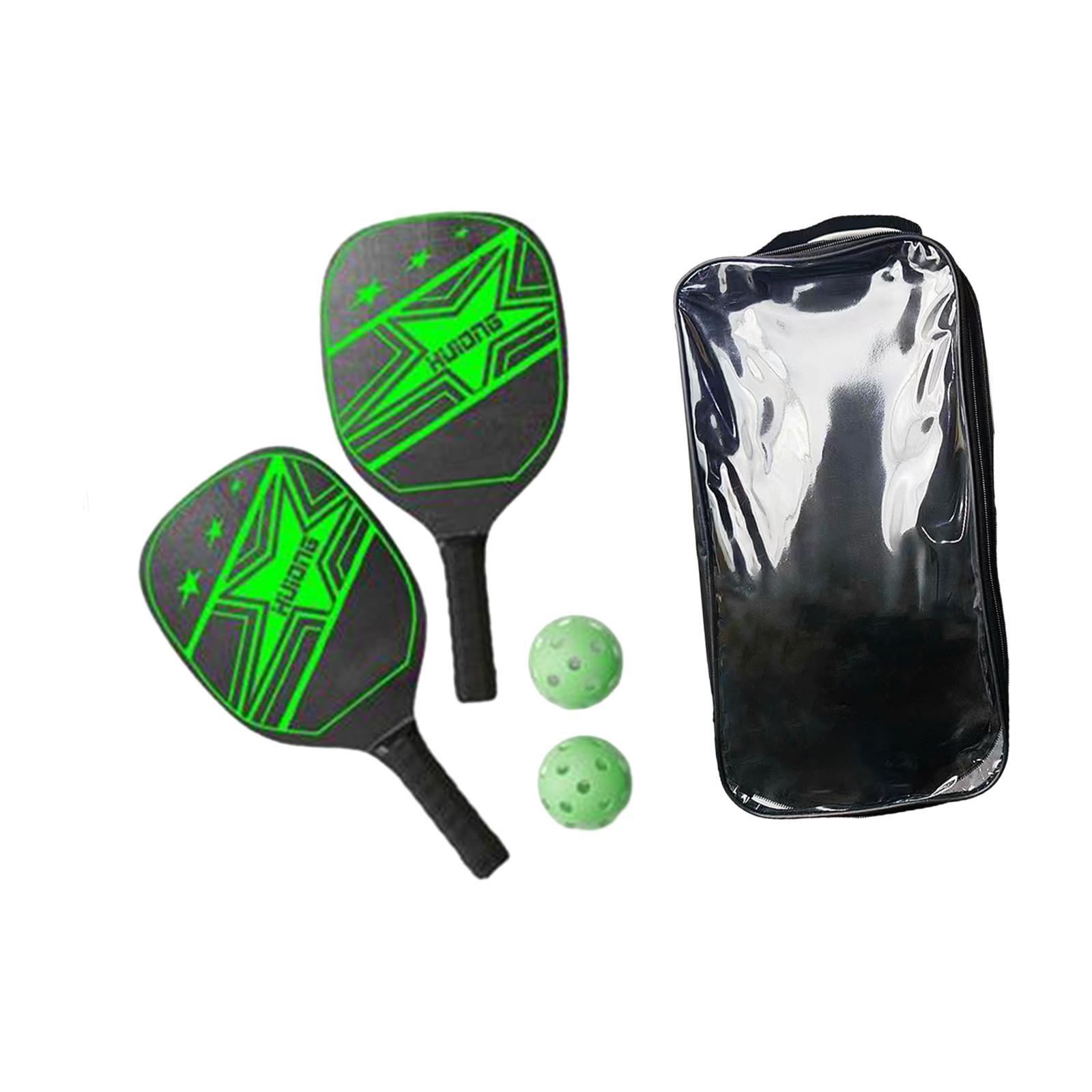 2Pcs Pickleball Paddles Pickleball Racket and Ball Set Nonslip Grip Pickleball Rackets Pickleball Racquets for 2 Players