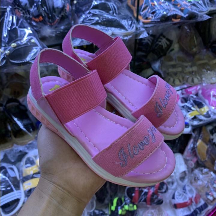 Sandal Bé Gái 3 - 12 Tuổi Quai Thun Co Giãn XD99 (Có ảnh thực tế)