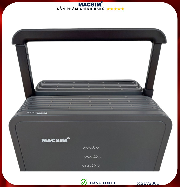 Vali cao cấp Macsim SMLV2301 cỡ 20 inch màu xám- Hàng loại 1