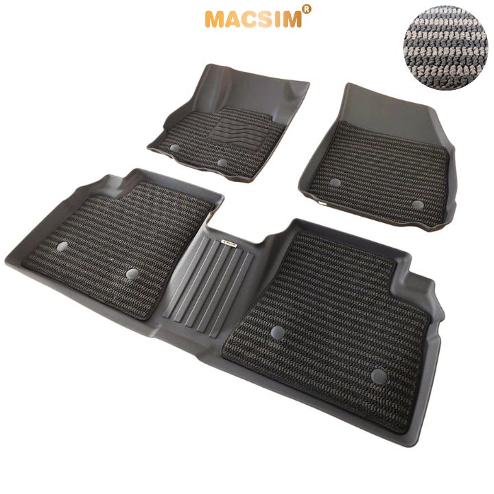 Thảm Lót Sàn 2 Lớp TPE Macsim Mitsubishi Xforce Chuẩn Form, Bền, Không Mùi (sd3 xám đen ct)