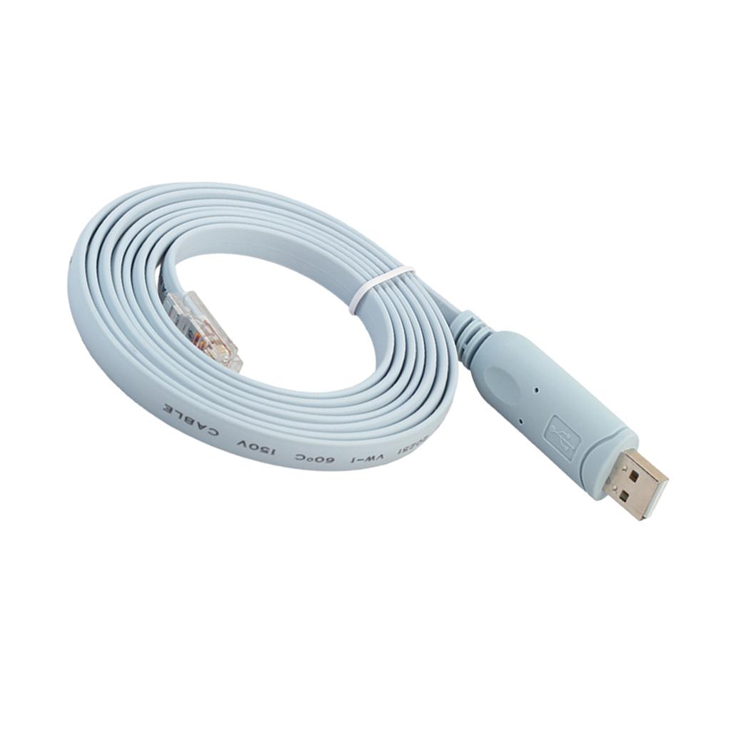 White USB to RS232/ Console Adapter Cable Wire for Huawei Router