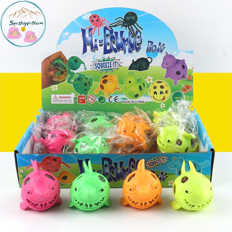 Squishy Hình Con Cá Mập bóp ra hạt nở giải trí mềm mịn siêu đàn hồi giải tỏa căng thẳng