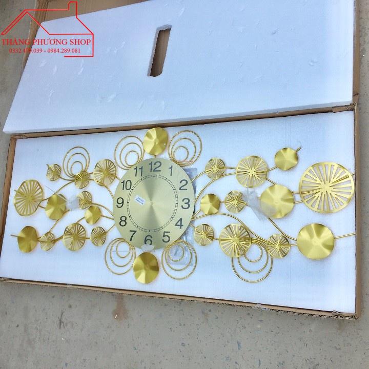 Đồng Hồ Treo Tường Hình Lá Vàng Decor TP-072