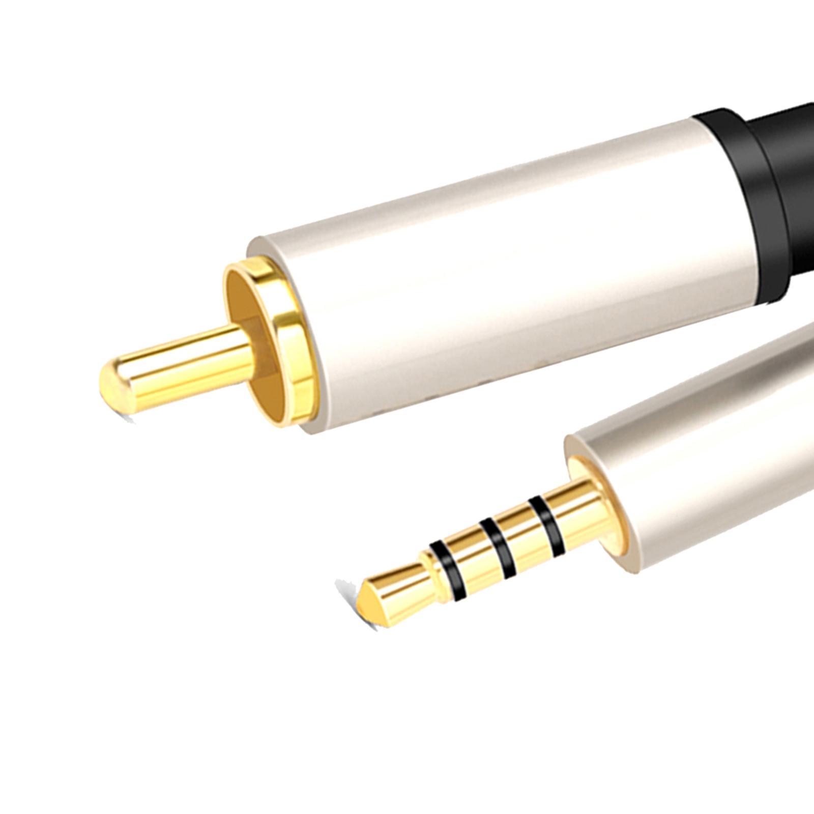 Digital Coaxial Audio Video Cable RCA to 3.5mm Lossless Jack Male Auxiliary Input Adapter Extension Coaxial Cable for Home Stereos, HDTV