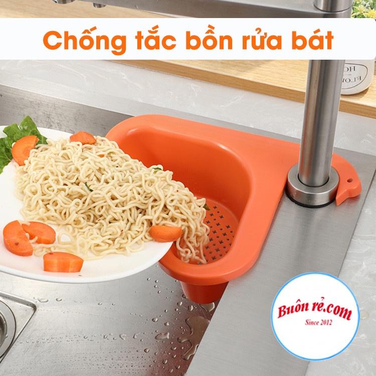 Khay lọc rác thiên nga bồn rửa bát gọn gàng tiện ích - Khay lọc rác gắn bồn rửa chén hình tam giác Buonre 01550