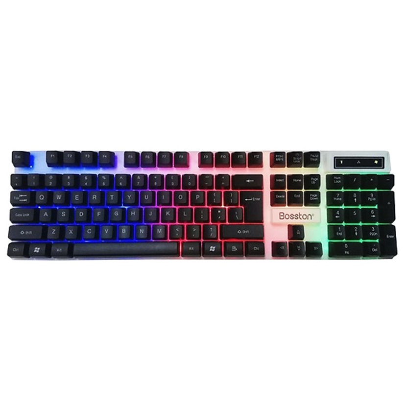 Bàn Phím Giả Cơ Keyboad Gaming Bosston 808 Led Nhiều Màu - Hàng Nhập Khẩu