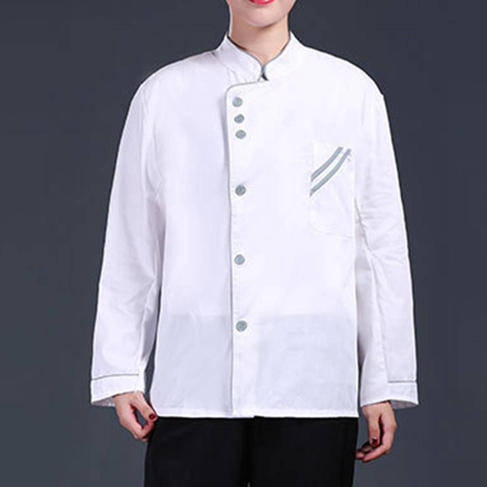 Men Women Chef Coat Jacket Cooker Breathable food Industry Bakery
