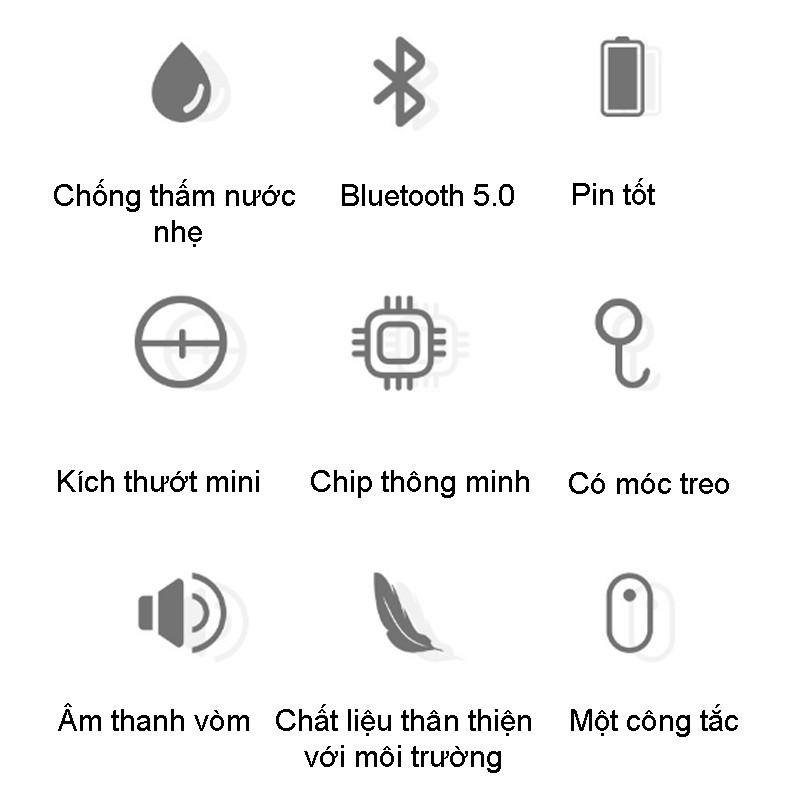 Loa Bluetooth Không Dây Chất Lượng Âm Thanh Cao PKCB - Hàng Chính Hãng