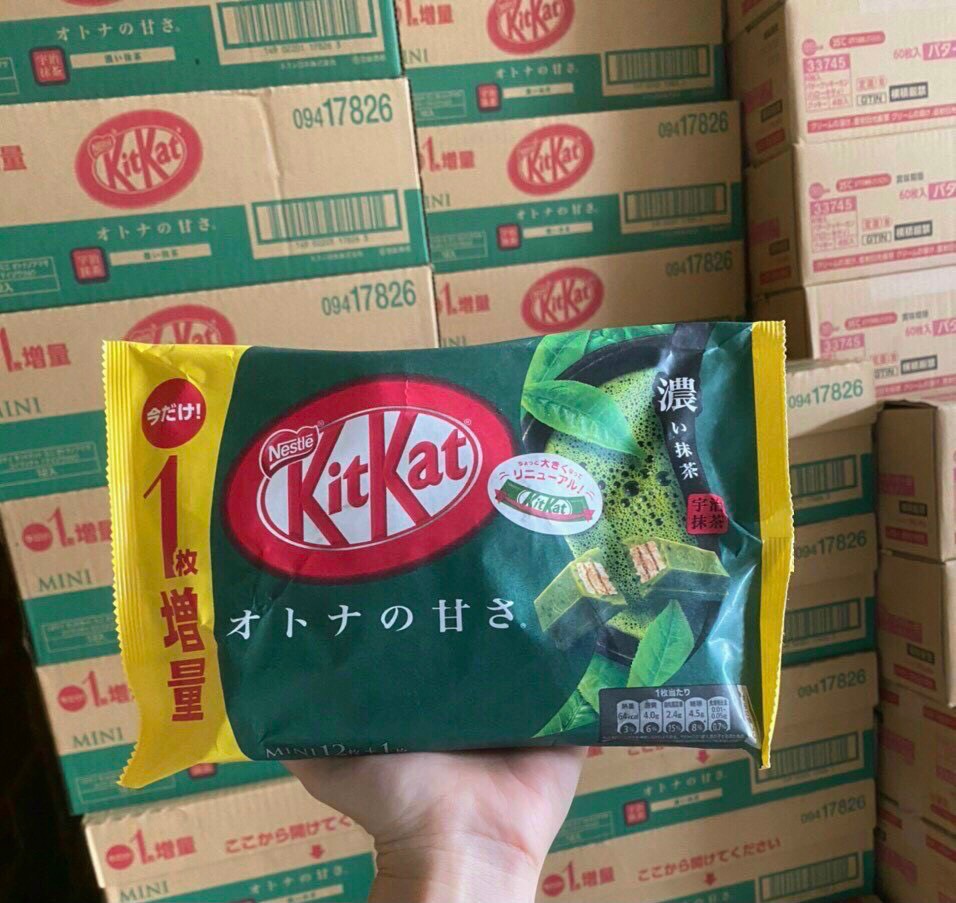 Combo 2 gói kẹo KitKat vị Matcha gói 12 miếng Nội địa Nhật Bản