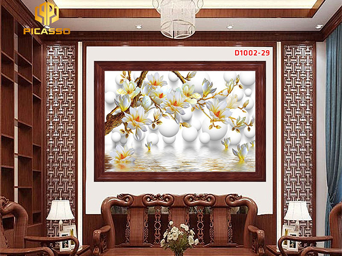 Tranh kính Hoa ngọc D1002 20