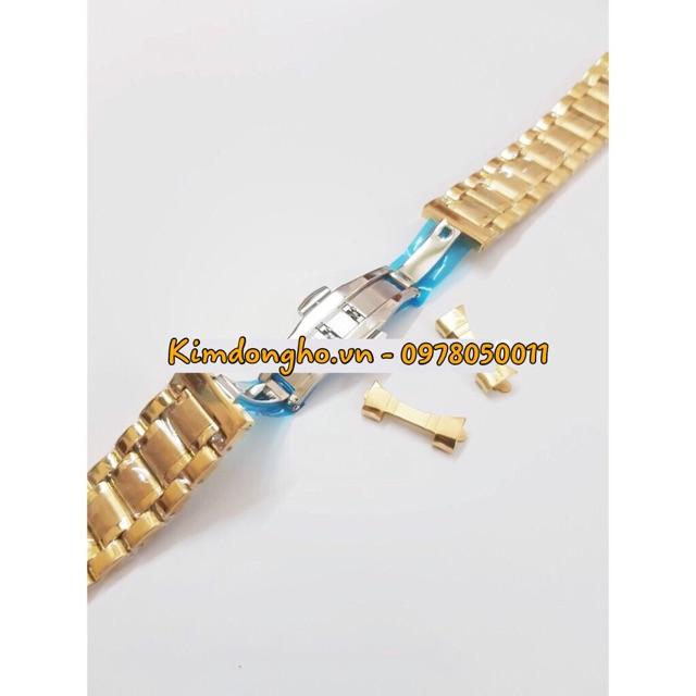 Dây đồng hồ kim loại đúc đặc size 19mm 21mm