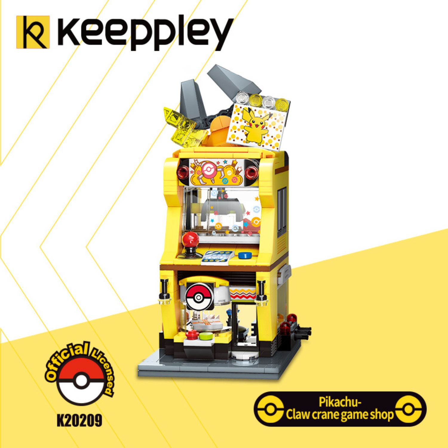 Đồ Chơi Lắp Ráp KEEPPLEY Pokemon - Pikachu Claw Crane Game Shop K20209 Building Block - Herbie Toys