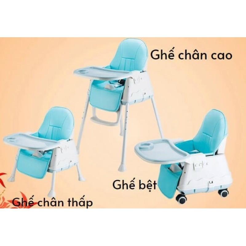 Ghế Ăn Dặm Hanbei Cao Cấp Mẫu 2020 Kèm Đệm Và Bánh Xe