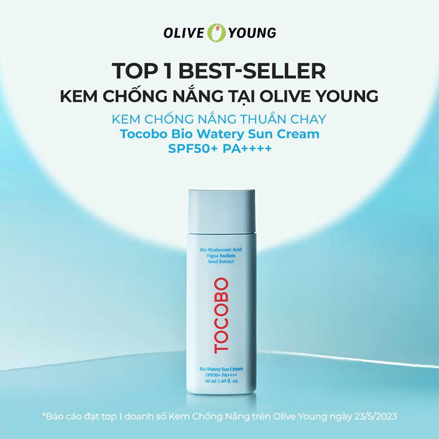 Kem chống nắng thuần chay Tocobo Bio Watery Sun Cream SPF50+ PA++++ 50ml