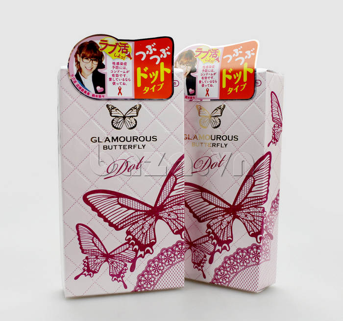 Bao cao su Jex Glamourous Butterfly Dot gai mịn.