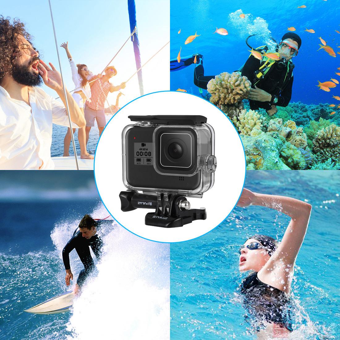 Vỏ máy ảnh chống thấm nước lặn sâu dưới nước 60M cho GoPro HERO8 Black