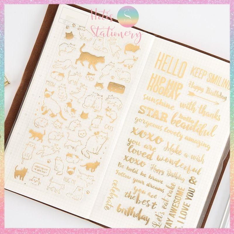 Twinkle sticker vintage, nhãn dán ánh vàng lấp lánh, phong cách cổ điển