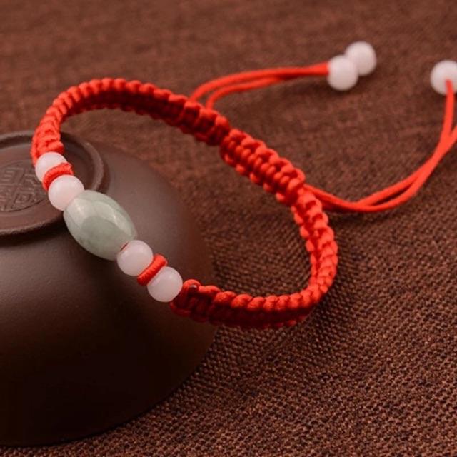 Vòng tay dây đỏ lu thống trơn phong thủy đã khai quang