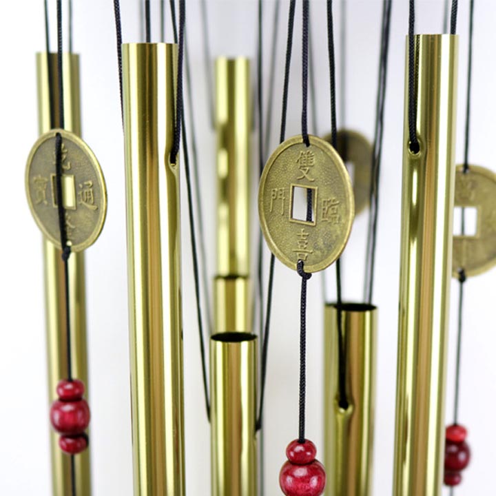 Chuông gió 10 thanh có dây hình chuông - C10