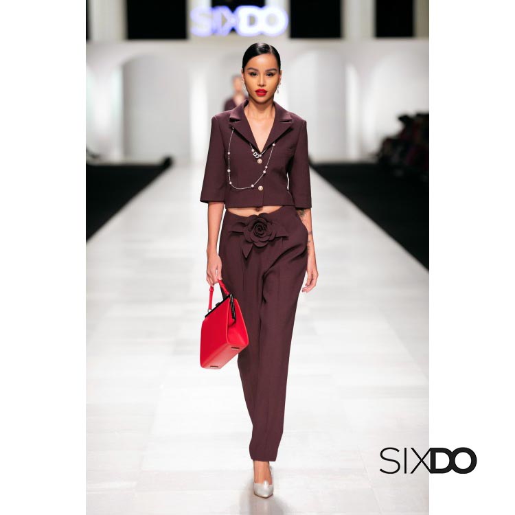 Quần âu nữ công sở kèm hoa thời trang SIXDO