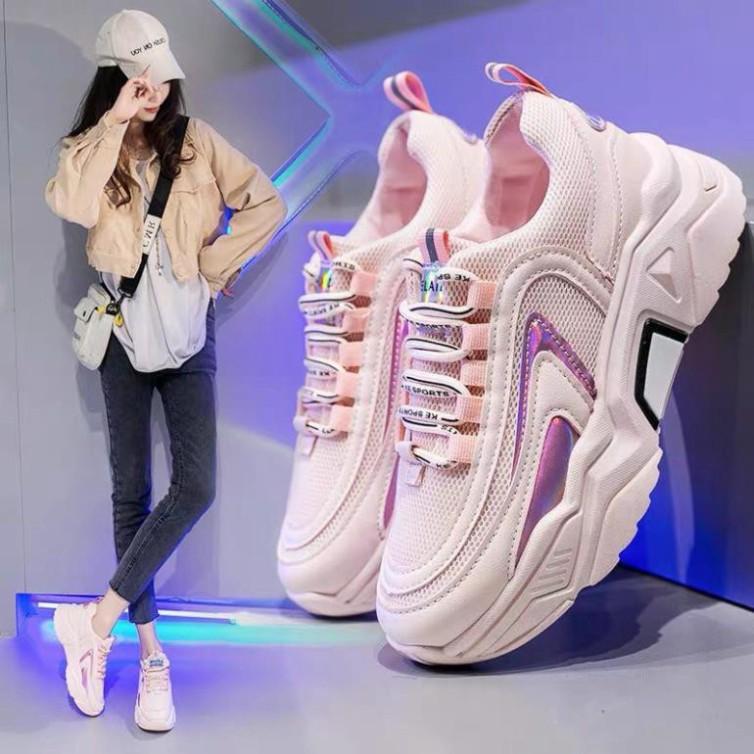 Giày Sneakers Nữ, Giày Thể Thao HAPU Giày Độn Đế Nữ 3-4Cm Hottrend Dành Cho Bạn Trẻ Năng Động Cá Tính Và Tăng C