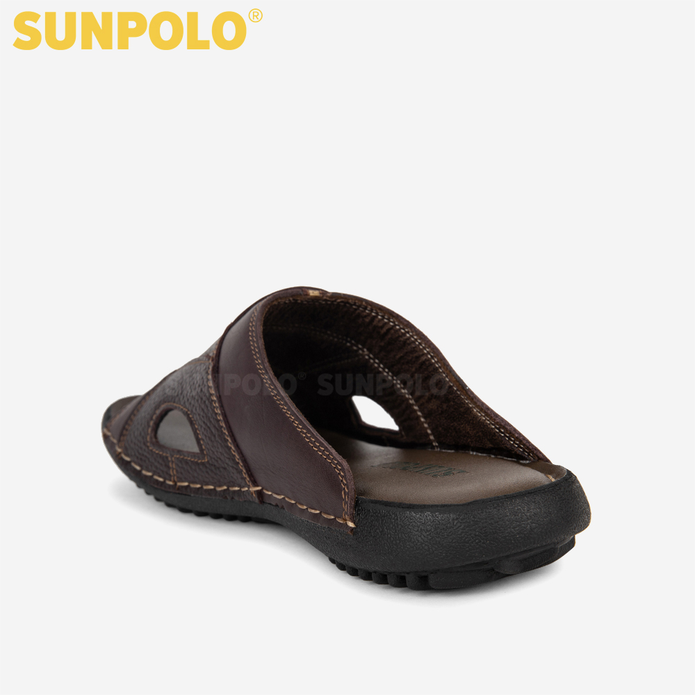 Dép Quai Ngang Da Bò SUNPOLO SQND31