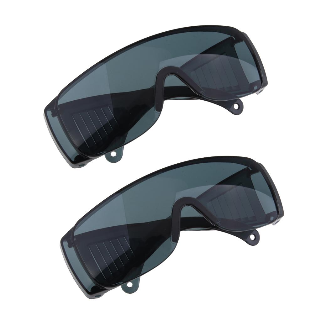 2pcs Windproof Lightweight Work Safety Glasses Eye Protector Tools Grey
