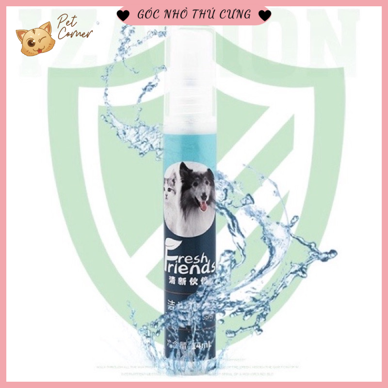 Xịt thơm miệng cho chó mèo Fresh Friends 14ml