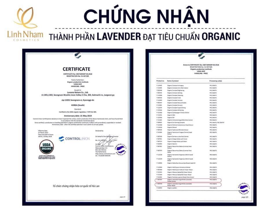 Dung dịch vệ sinh phụ nữ Lavender Organic Linh Nhâm, kháng khuẩn, kháng viêm, chống viêm nhiễm, khử mùi hôi120ml