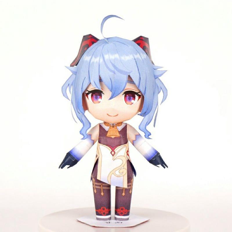 Mô hình giấy anime girl Chibi Ganyu game [Genshin Impact]