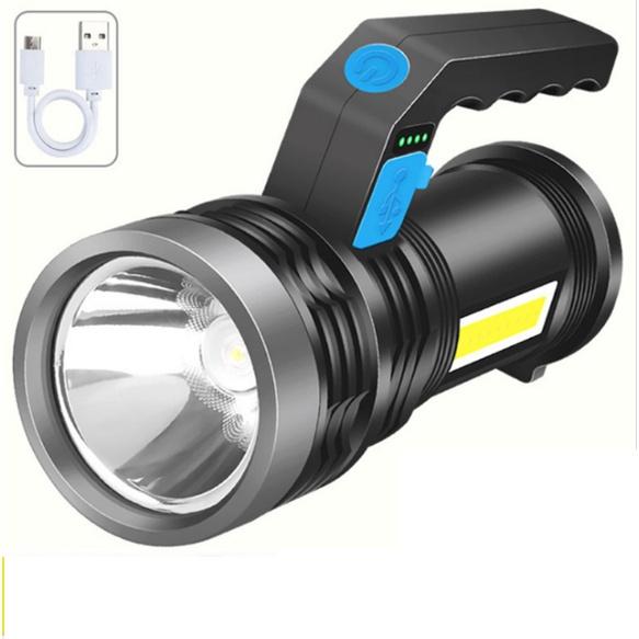Đèn pin cam tay sạc điện 2 in 1 có dây sạc - đèn pin di động siêu sáng