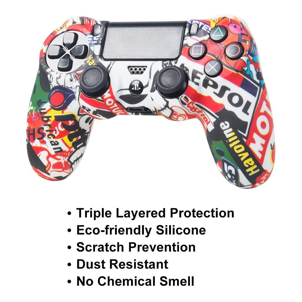 Cần điều khiển bằng silicon cao su mềm bảo vệ Tay cầm chơi game Vỏ bọc bằng da Thumb Stick Grip Cap cho Phụ kiện bộ điều khiển PS4 / Pro/Slim Màu sắc: Khác